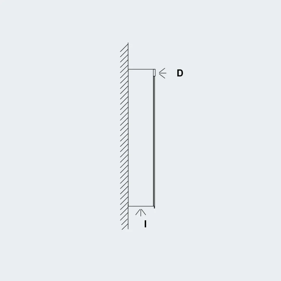 خزانة مرآة كارول بثلاثة أبواب وأضواء LED Viadurini