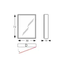 حاوية مرآة خشبية مع مرآة مزدوجة وأضواء مصنوعة في إيطاليا - داروين Viadurini