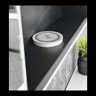 حاوية مرآة خشبية مع مرآة مزدوجة وأضواء مصنوعة في إيطاليا - داروين Viadurini