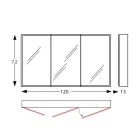 حاوية مرآة خشبية مع مرآة مزدوجة وأضواء مصنوعة في إيطاليا - داروين Viadurini