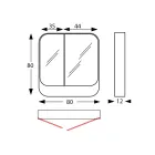 حاوية مرآة معدنية مزودة ببابين مزدوجين للمرآة، صنع في إيطاليا - جاليلي Viadurini