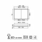 مرآة باب LED بتصميم معاصر غائر ببابين، أديل Viadurini