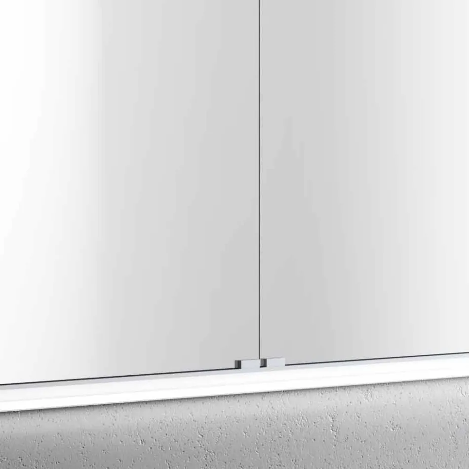 مرآة باب LED بتصميم معاصر غائر ببابين، أديل Viadurini