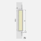 مرآة باب LED بتصميم معاصر غائر ببابين، أديل Viadurini