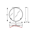 حاوية مرآة معدنية مستديرة مع مرآة مزدوجة صنع في إيطاليا - تشارلز Viadurini