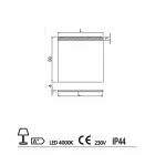 مرآة الحمام مع إضاءة LED حديثة إيفون Viadurini