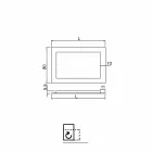 مرآة زجاجية مزينة بأوراق الذهب من باسكال Viadurini