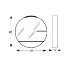 مرآة حمام معدنية مع رفين زجاجيين، صنع في إيطاليا - أينشتاين Viadurini