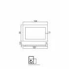 مرآة حمام عصرية بإطار زجاجي مزخرف وإضاءة LED من Tara Viadurini