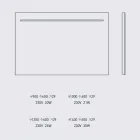 مرآة حائط حديثة مع إضاءة LED وإطار فولاذي، صنع في إيطاليا - يوتا Viadurini