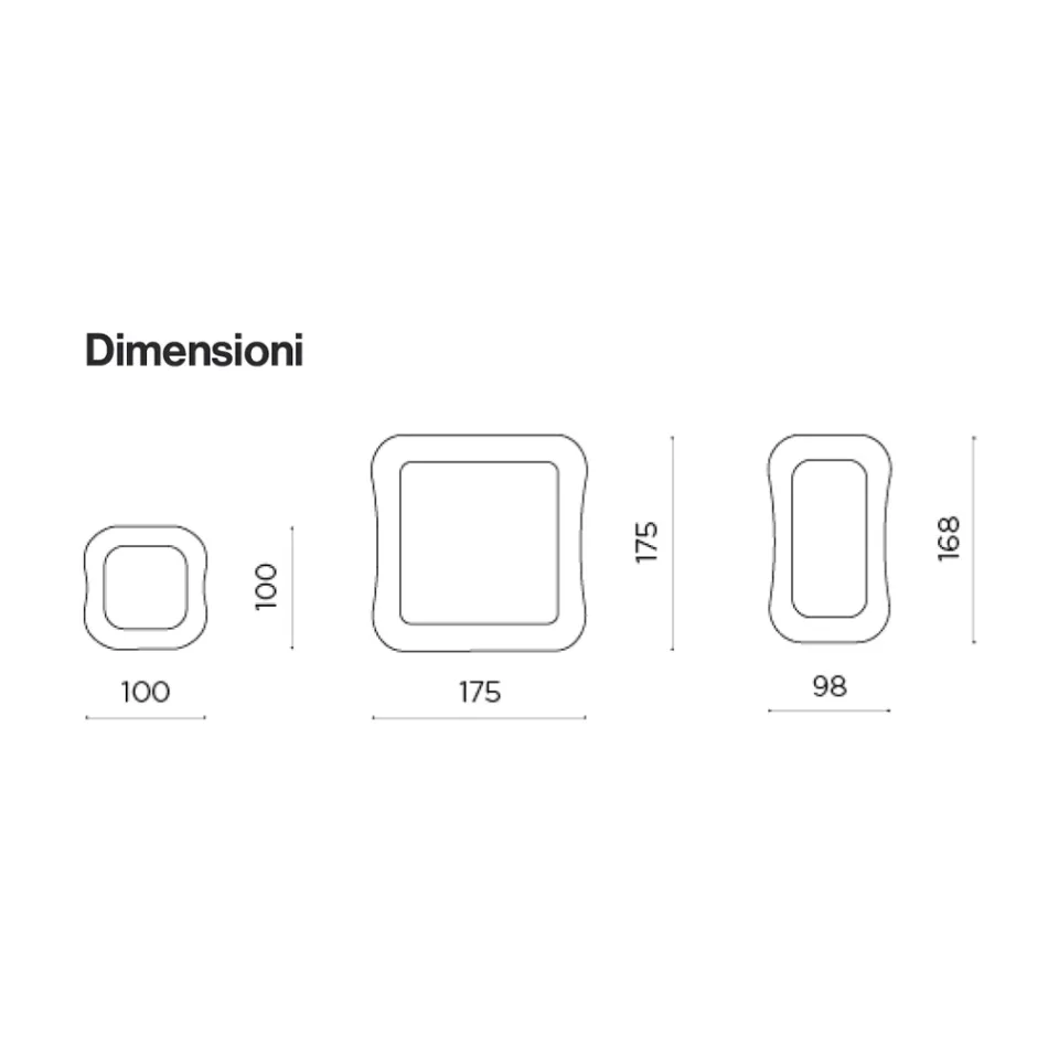 مرآة حائط بإطار من الزجاج المدمج، صنع في إيطاليا - محبوبة Viadurini