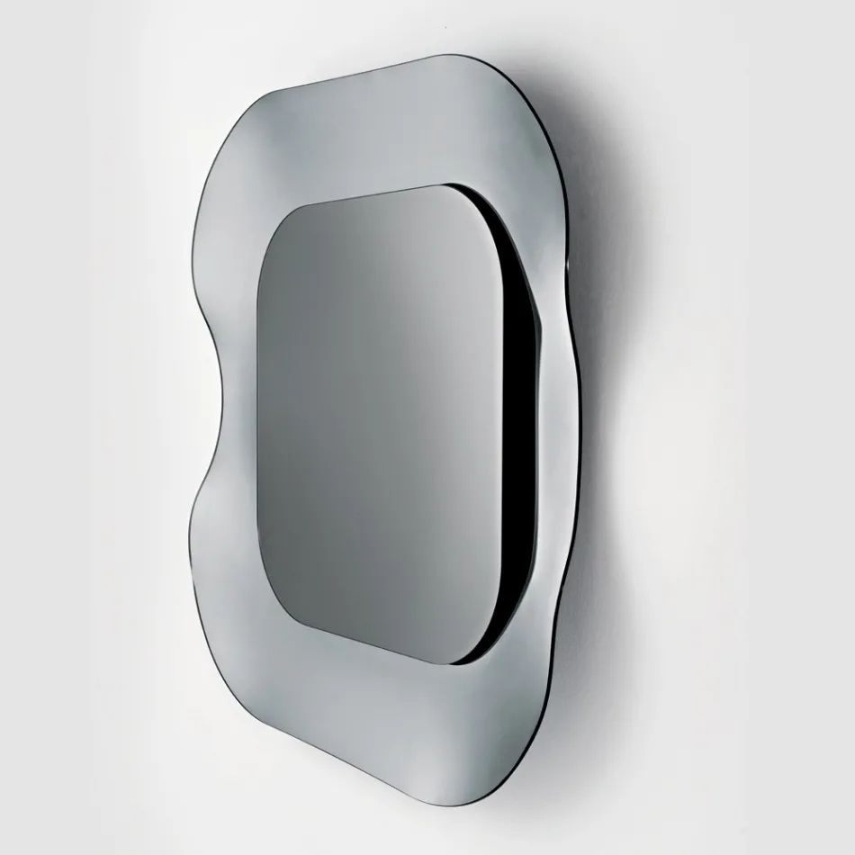 مرآة حائط بإطار من الزجاج المدمج، صنع في إيطاليا - محبوبة Viadurini