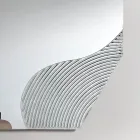 مرآة حائط ليريون مع إطار مخطط بلونين، صنع في إيطاليا Viadurini