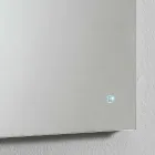 مرآة حائط مع إضاءة مدمجة من الفولاذ المقاوم للصدأ صنع في إيطاليا - توتشيو Viadurini