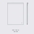 مرآة حائط مع إضاءة مدمجة من الفولاذ المقاوم للصدأ صنع في إيطاليا - توتشيو Viadurini