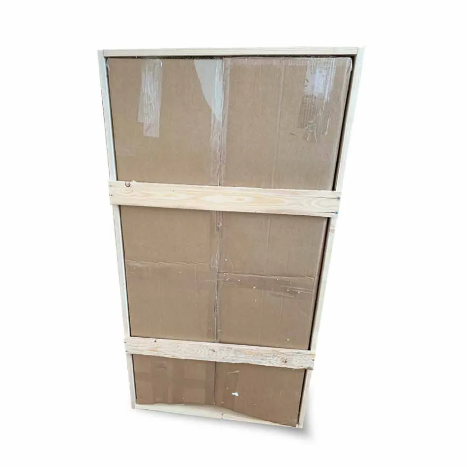 مرآة حائط مزودة بمصباح LED مدمج من الفولاذ المقاوم للصدأ، صنع في إيطاليا - توتشيو Viadurini