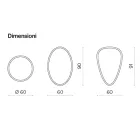 مرآة حائط بياتا ذات حواف مصقولة، صنع في إيطاليا Viadurini