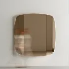 مرآة حائط بهيكل من الخشب المطلي باللون الأسود، صنع في إيطاليا - آريا Viadurini