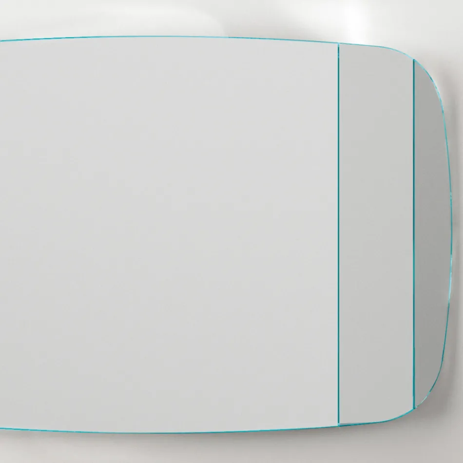 مرآة حائط بهيكل من الخشب المطلي باللون الأسود، صنع في إيطاليا - آريا Viadurini