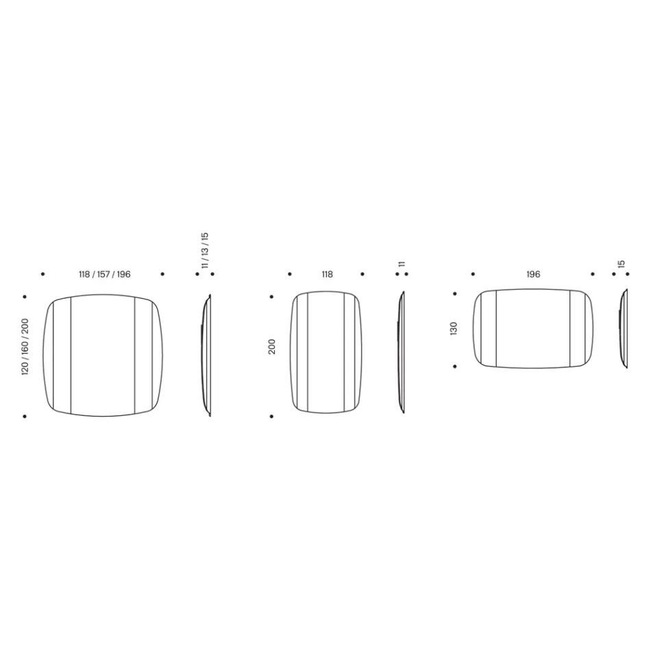 مرآة حائط بهيكل من الخشب المطلي باللون الأسود، صنع في إيطاليا - آريا Viadurini