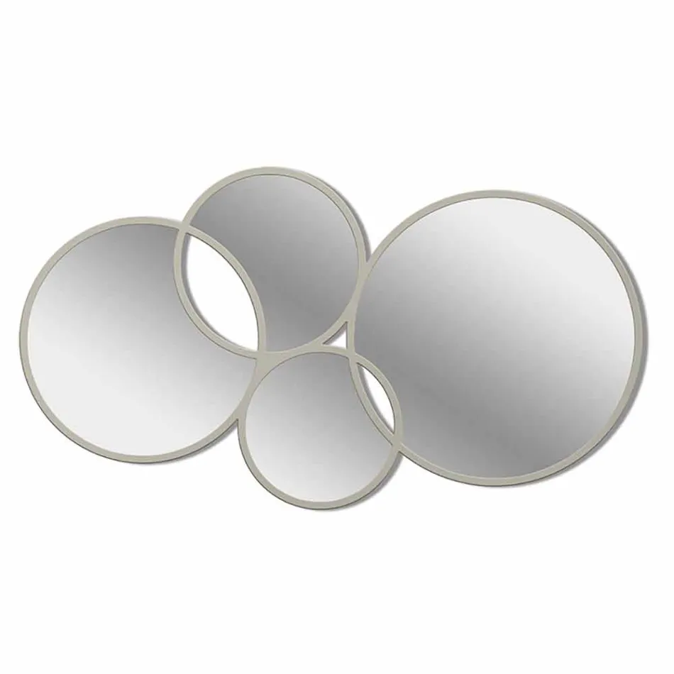 مرآة بتصميم عصري على شكل حلقة بلمسة نهائية ملونة - تركيب Viadurini