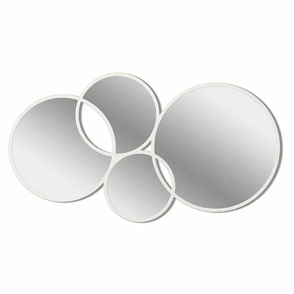 مرآة بتصميم عصري على شكل حلقة بلمسة نهائية ملونة - تركيب Viadurini