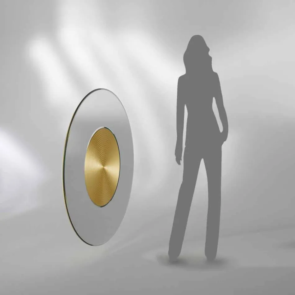 مرآة حائط بتصميم مع دعم من مادة MDF من Malva Viadurini