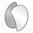 مرآة حائط كبيرة بتصميم عصري مع لمسة نهائية ملونة - مانترا Viadurini