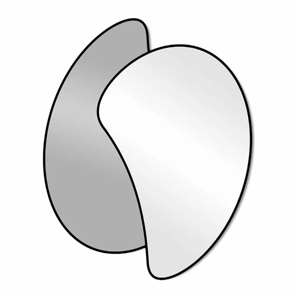 مرآة حائط كبيرة بتصميم عصري مع لمسة نهائية ملونة - مانترا Viadurini