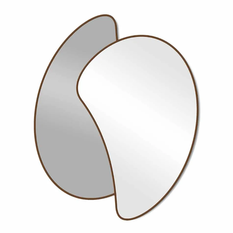 مرآة حائط كبيرة بتصميم عصري مع لمسة نهائية ملونة - مانترا Viadurini