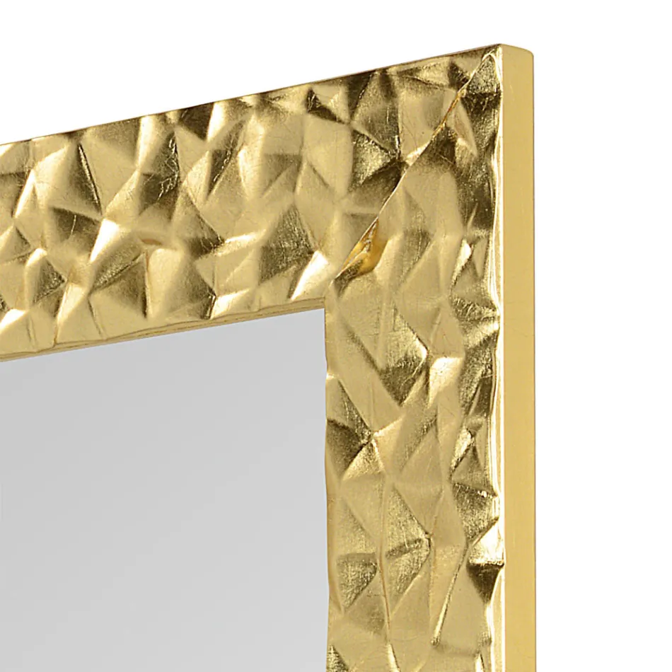 مرآة حائط من الخشب المزخرف يدويًا، صنع في إيطاليا - نياجرا Viadurini