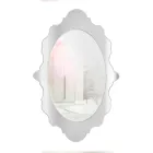 مرآة حائط من زجاج شبكي بإطار ذهبي أو فضي، صنع في إيطاليا - أرييل Viadurini