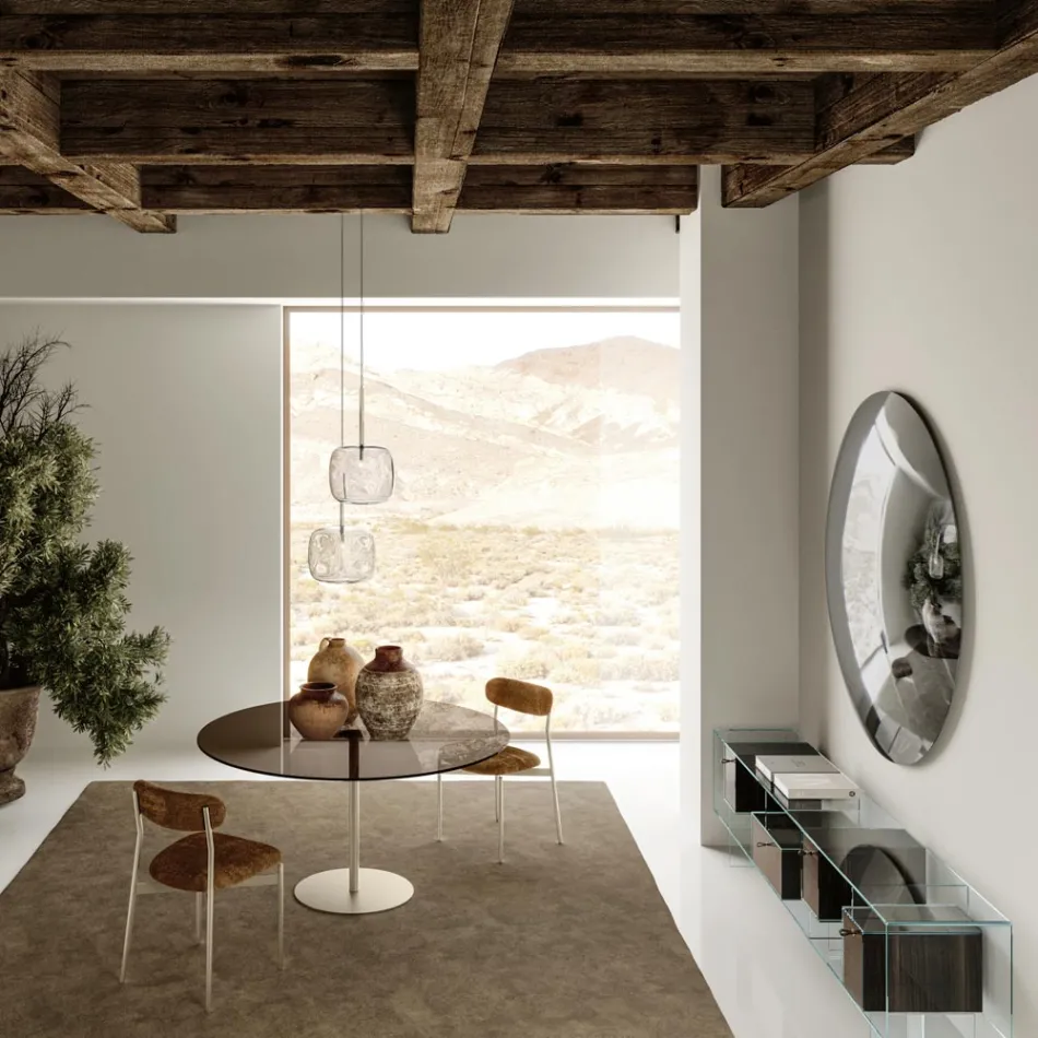 مرآة حائط من الزجاج المنحني المحدب بتشطيبات مختلفة - فاتح Viadurini