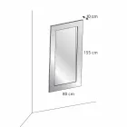 مرآة حائط مستطيلة بإطار مائل، صنع في إيطاليا - سالامينا Viadurini