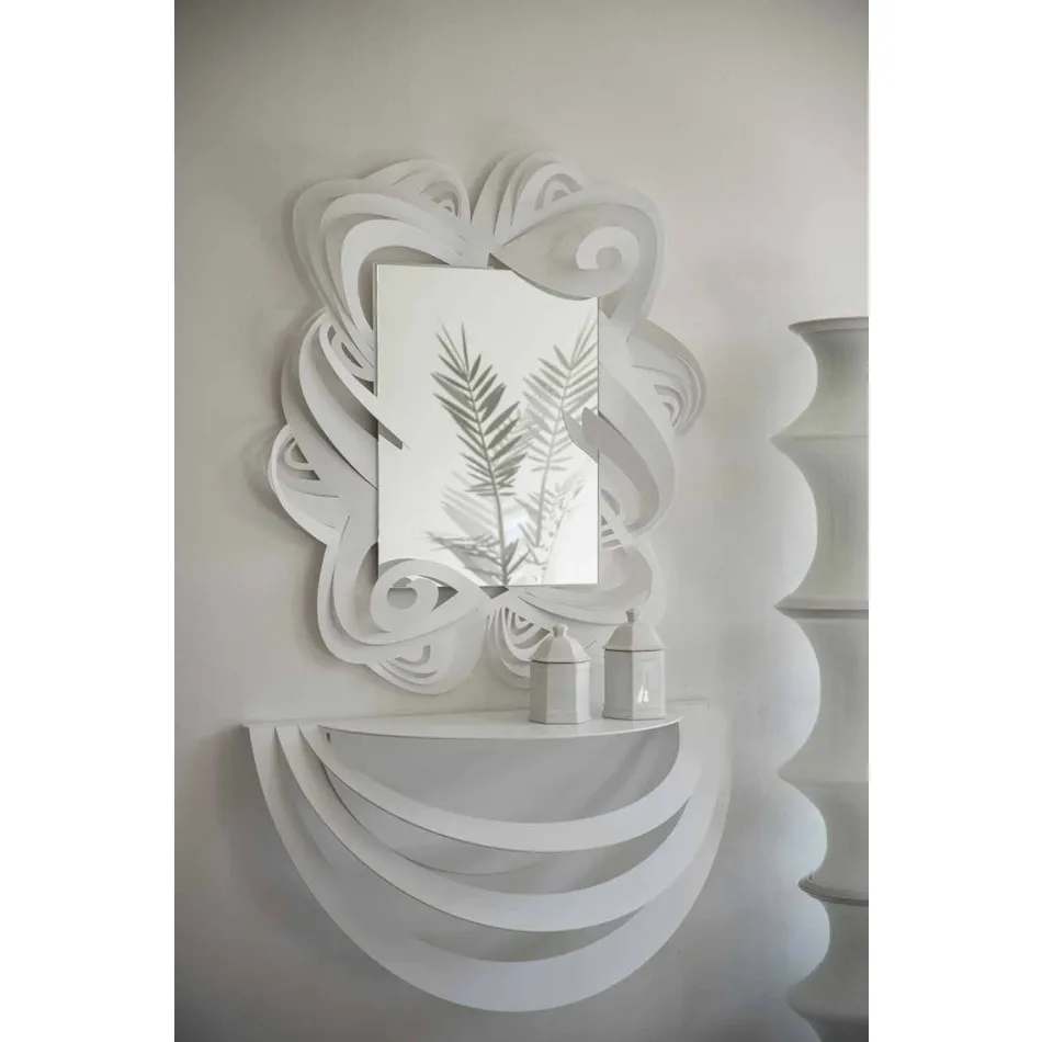 مرآة حائط مستطيلة حديثة مصنوعة من الحديد في إيطاليا - بيني Viadurini