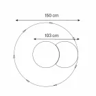 مرآة حائط دائرية مع قمر صناعي تدور 360 درجة صنع في إيطاليا - شاكي Viadurini