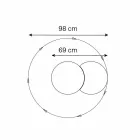 مرآة حائط دائرية مع قمر صناعي تدور 360 درجة صنع في إيطاليا - شاكي Viadurini