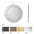 مرآة حائط دائرية بهيكل خشبي، صنع في إيطاليا - نافونا Viadurini