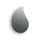 مرآة حائط أوريليا على شكل قطرة ماء، صنع في إيطاليا Viadurini