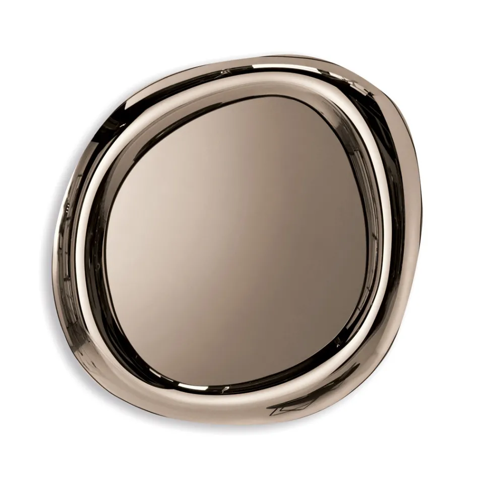 مرآة حائط منحنية الشكل بإطار منحني، صنع في إيطاليا - بابيلا Viadurini