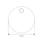 مرآة حائط دائرية بحلقة من خشب الساج الملون، صنع في إيطاليا - أوديل Viadurini