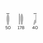 مرآة أرضية بتصميم من خشب الدردار والمعدن، صنع في إيطاليا - Cuspide Viadurini