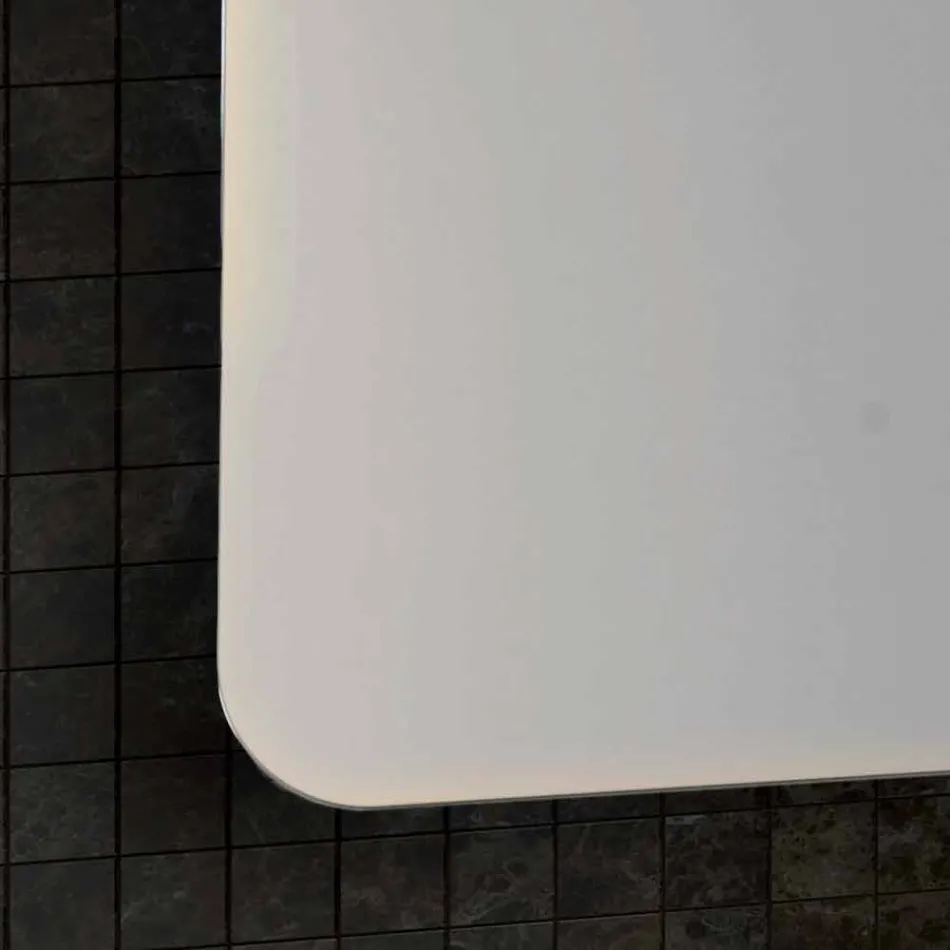 مرآة مكياج بتصميم عصري، إضاءة LED، مارين Viadurini