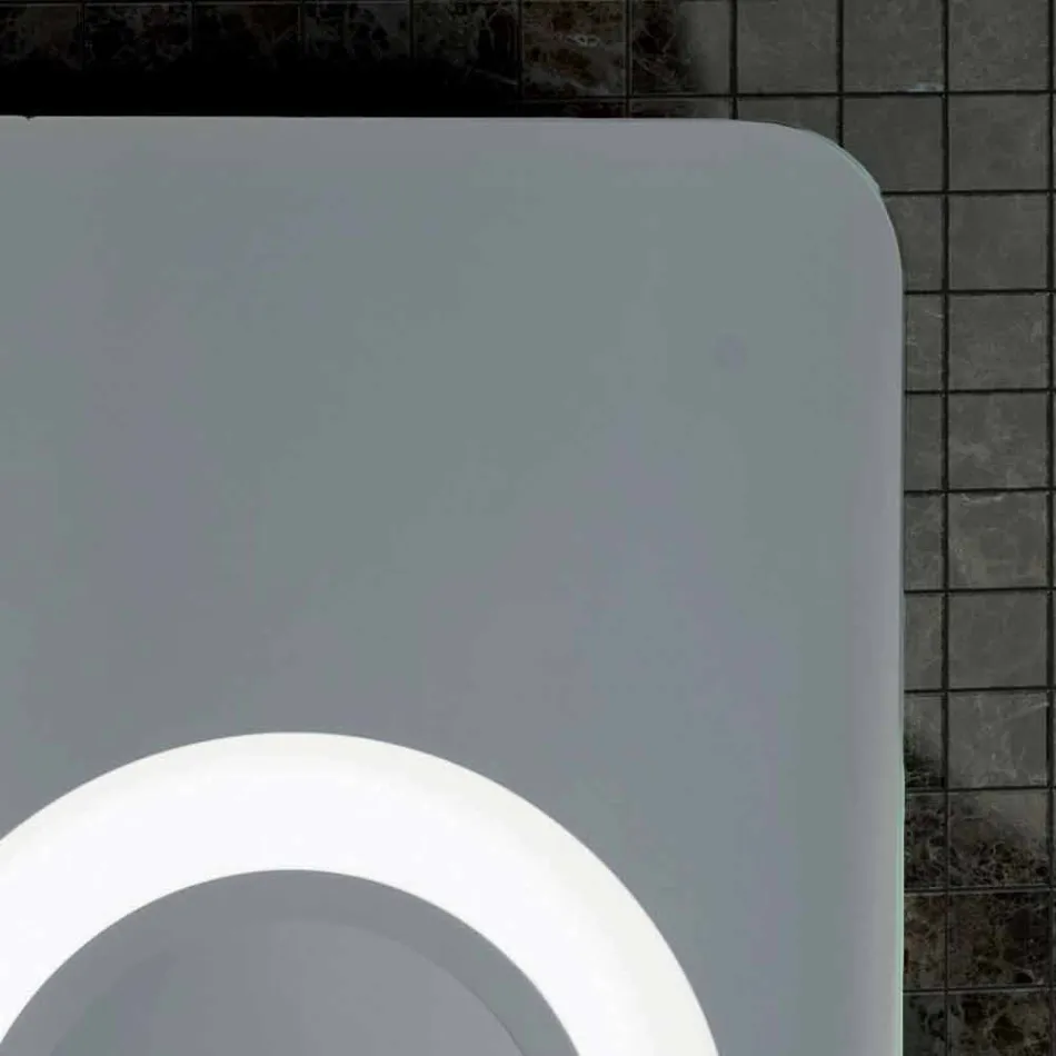 مرآة مكياج بتصميم عصري، إضاءة LED، مارين Viadurini