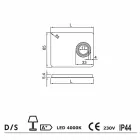 مرآة مكياج بتصميم عصري، إضاءة LED، مارين Viadurini