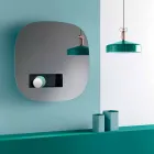 مرآة حائط مزخرفة بلمسة نهائية مدخنة مع حجرة بتصميم أسود - ماتريكس Viadurini