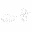 مرآة حائط مزخرفة بتصميم دوائر ملونة ببعدين - بابول Viadurini