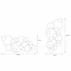 مرآة حائط مزخرفة بتصميم دوائر ملونة ببعدين - بابول Viadurini