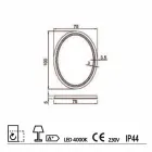 مرآة بتصميم عصري مع إضاءة LED من Pura Viadurini