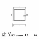 مرآة حمام بتصميم عصري مع إضاءة LED من Paco Viadurini